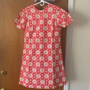 Vintage 1960’s pink dress daisies size 12 excellent condition